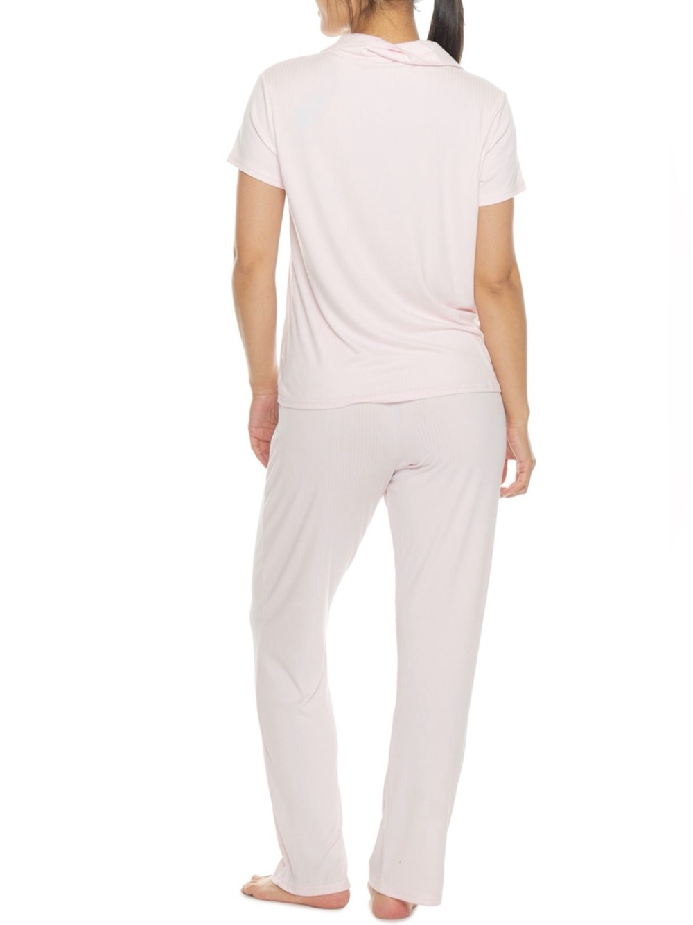 BORN Ribbed Short-Sleeve Pajama Set Light Pink $45 Retail NWT - Picture 10 of 12
